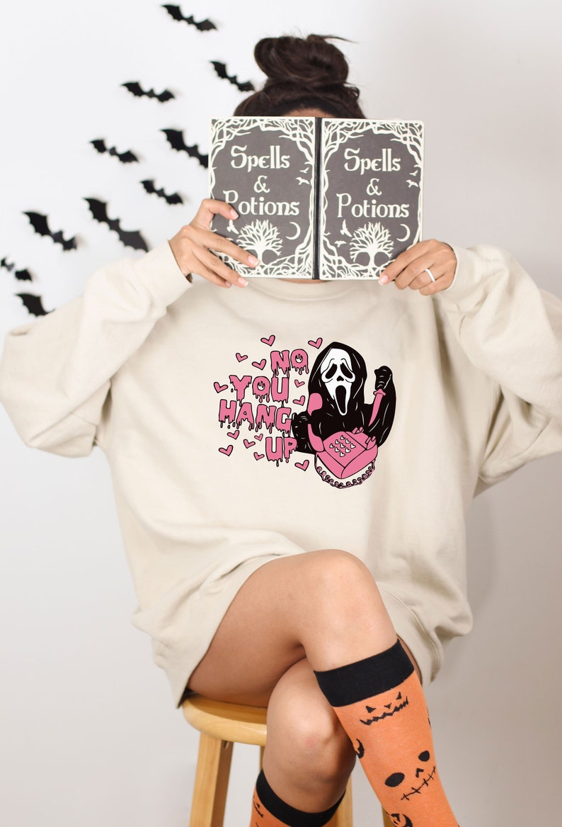No You Hang Up Ghostface Halloween Sweatshirt