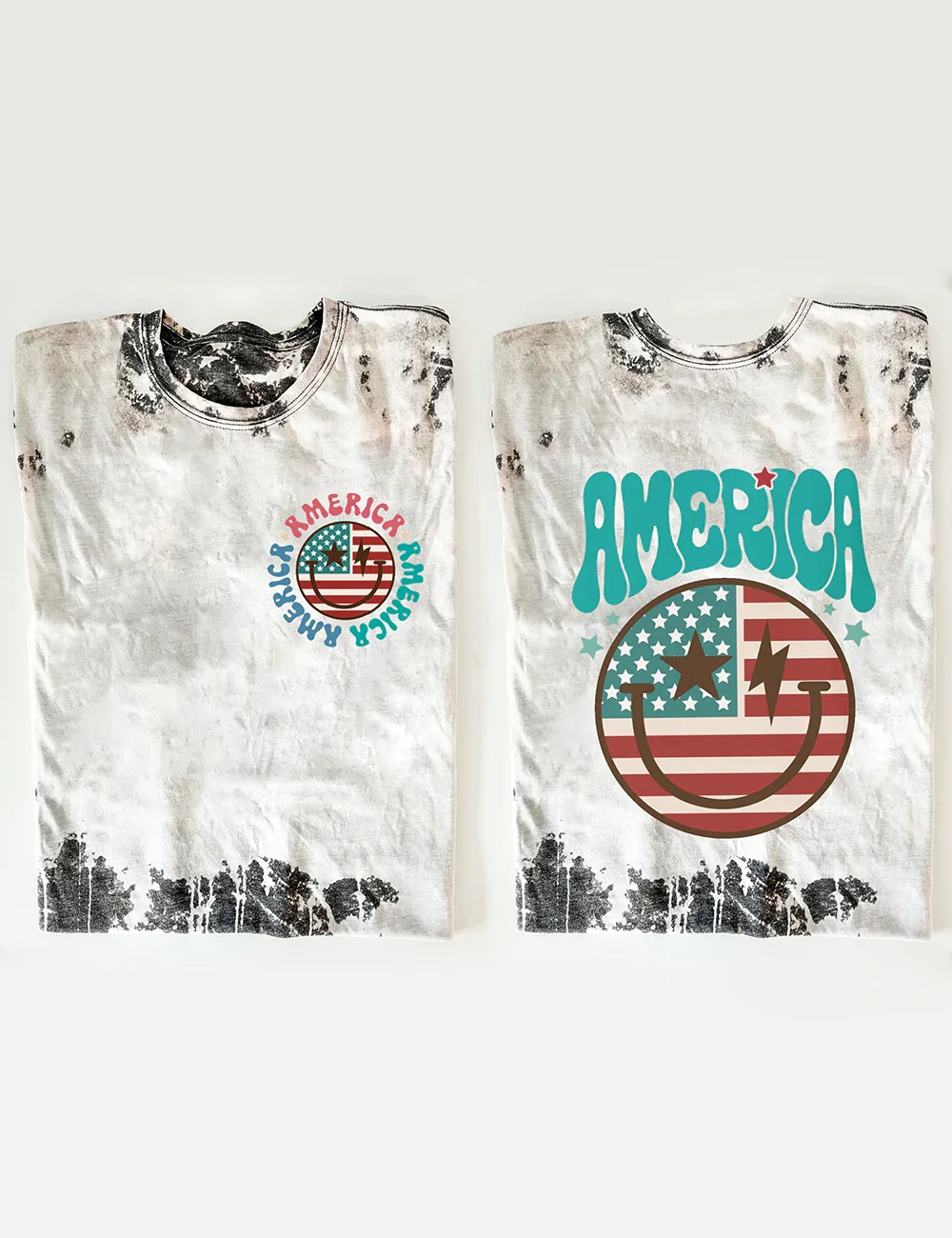 Independence Day Smile Print T-shirt
