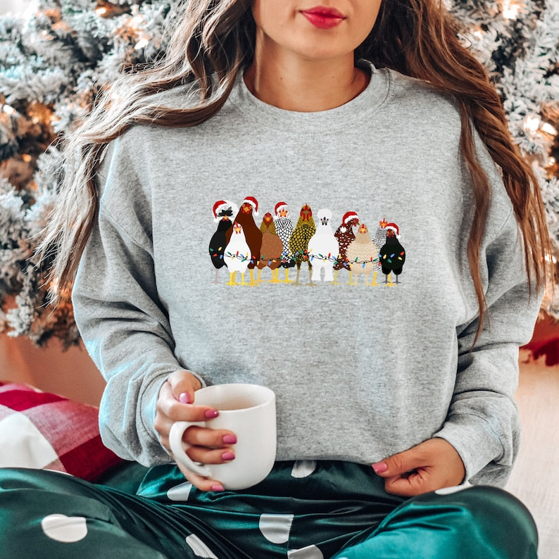 Christmas Chickens Sweatshirt