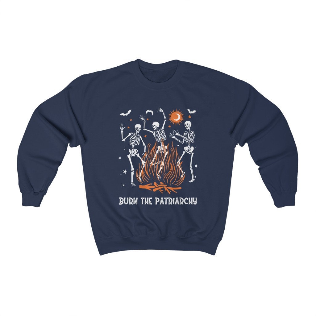 Skeleton Bonfire Dancing Halloween Sweatshirt