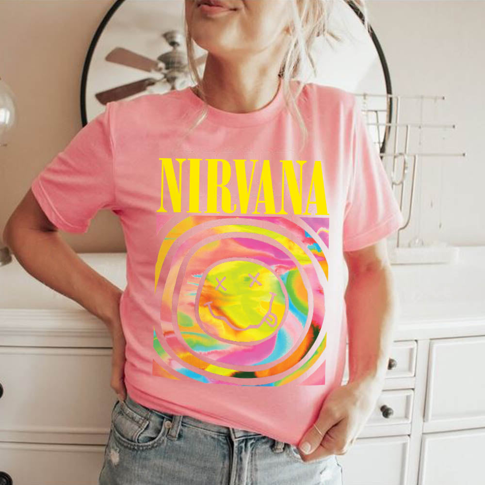 Nirvana Smiley Face T Shirt