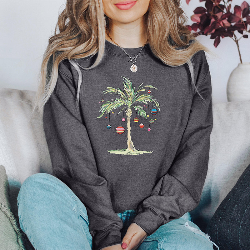 Christmas Palm Tree Sweatshirt