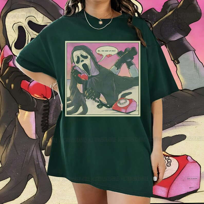 Scream Ghostface No You Hang Up First Crewneck Shirt