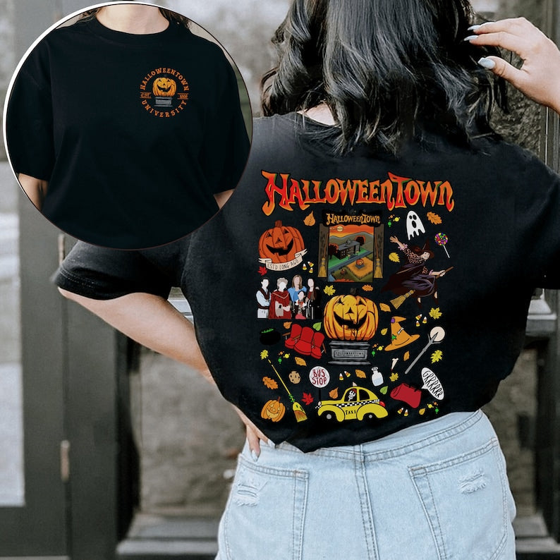 Retro Halloween Town Pumpkin T-shirt